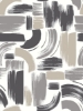 Picture of Modern Brushstrokes Peel & Stick Wallpaper - Grey