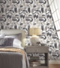 Picture of Modern Brushstrokes Peel & Stick Wallpaper - Grey