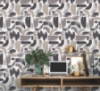 Picture of Modern Brushstrokes Peel & Stick Wallpaper - Grey