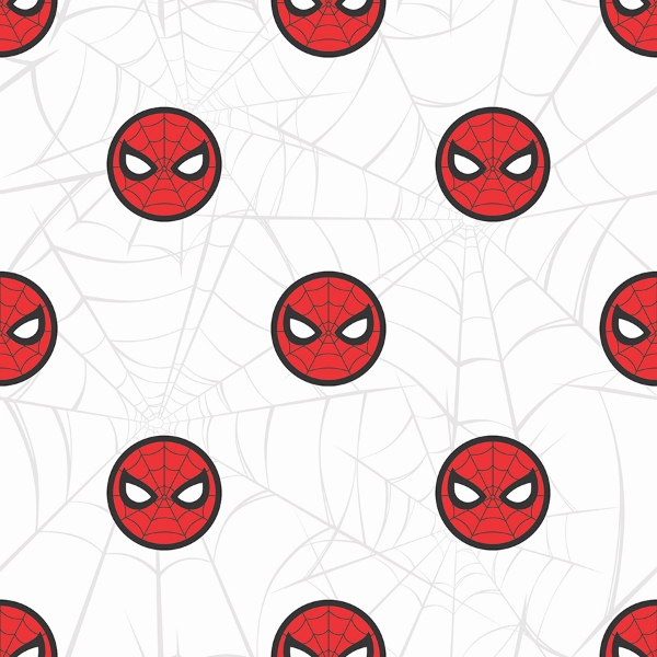 Picture of Spider-Man Icon Peel And Stick Wallpaper - White/Red