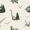 Picture of Jurassic World: Dominion Vintage Dinosaurs Peel And Stick Wallpaper - Green