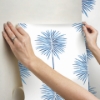 Picture of Cat Coquillette Fun Fronds Peel & Stick Wallpaper - Electric Blue