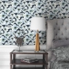 Picture of Tamara Day Hawthorn Blossom Wallpaper - Navy