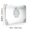 Picture of Tamara Day Dutch Floral Wallpaper - Blue