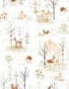 Picture of Clara Jean Woodland Scene Peel and Stick Wallpaper - Neutral