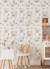 Picture of Clara Jean Woodland Scene Peel and Stick Wallpaper - Neutral