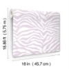 Picture of Zebra Peel and Stick Wallpaper - Purple