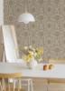 Picture of Boho Baroque Damask Peel & Stick Wallpaper - Taupe & Gold