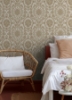 Picture of Boho Baroque Damask Peel & Stick Wallpaper - Taupe & Gold