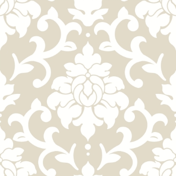 Picture of Damask Peel & Stick Wallpaper - Taupe