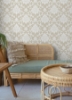 Picture of Damask Peel & Stick Wallpaper - Taupe