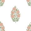 Picture of Tamara Day Dutch Floral Wallpaper - Coral