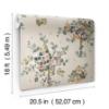 Picture of Flowering Peace Tree Peel & Stick Wallpaper - Taupe