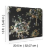 Picture of Flowering Peace Tree Peel & Stick Wallpaper - Black