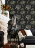 Picture of Flowering Peace Tree Peel & Stick Wallpaper - Black