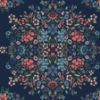 Picture of Medallion Floral Peel & Stick Wallpaper - Blue