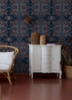 Picture of Medallion Floral Peel & Stick Wallpaper - Blue