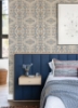 Picture of Medallion Floral Peel & Stick Wallpaper - Taupe