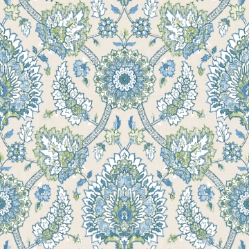 Picture of Waverly Clifton Hall Peel & Stick Wallpaper - Blue/Green