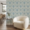 Picture of Waverly Clifton Hall Peel & Stick Wallpaper - Blue/Green