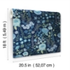 Picture of Waverly Fiona Floral Peel & Stick Wallpaper - Blue