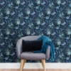 Picture of Waverly Fiona Floral Peel & Stick Wallpaper - Blue