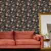 Picture of Waverly Fiona Floral Peel & Stick Wallpaper - Black