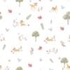 Picture of Bambi Watercolor Peel & Stick Wallpaper - White