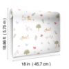 Picture of Bambi Watercolor Peel & Stick Wallpaper - White