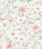 Picture of Clara Jean Flower Market Peel & Stick Wallpaper - Pink/Jade