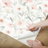 Picture of Clara Jean Flower Market Peel & Stick Wallpaper - Pink/Jade