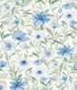 Picture of Clara Jean Flower Market Peel & Stick Wallpaper - Blue/Mint