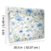 Picture of Clara Jean Flower Market Peel & Stick Wallpaper - Blue/Mint