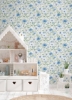 Picture of Clara Jean Flower Market Peel & Stick Wallpaper - Blue/Mint