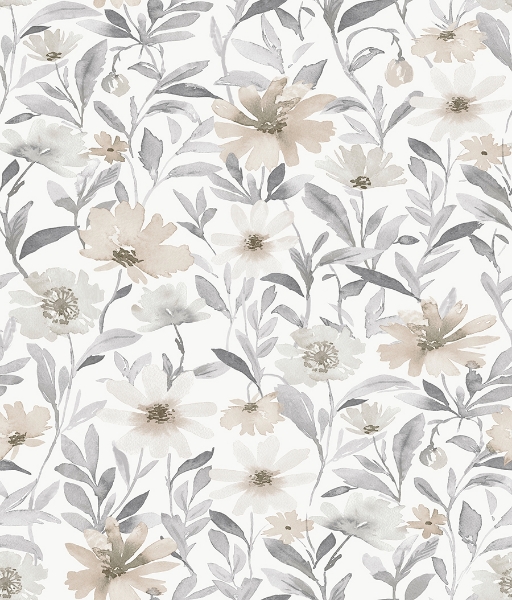 Picture of Clara Jean Flower Market Peel & Stick Wallpaper - Neutral