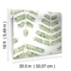 Picture of Cat Coquillette Leaflets Peel & Stick Wallpaper - Green