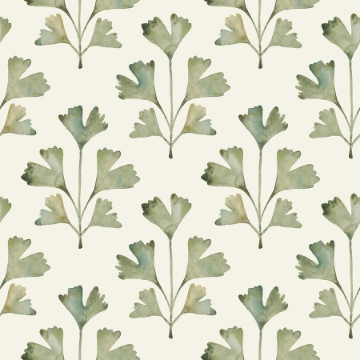 Picture of Cat Coquillette Gingko Peel & Stick Wallpaper - Almond/Fern