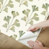 Picture of Cat Coquillette Gingko Peel & Stick Wallpaper - Almond/Fern