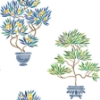 Picture of Cat Coquillette Bonsai Peel & Stick Wallpaper - Green/Blue