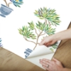 Picture of Cat Coquillette Bonsai Peel & Stick Wallpaper - Green/Blue