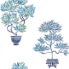 Picture of Cat Coquillette Bonsai Peel & Stick Wallpaper - Blue