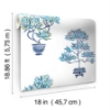 Picture of Cat Coquillette Bonsai Peel & Stick Wallpaper - Blue