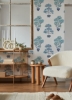 Picture of Cat Coquillette Bonsai Peel & Stick Wallpaper - Blue