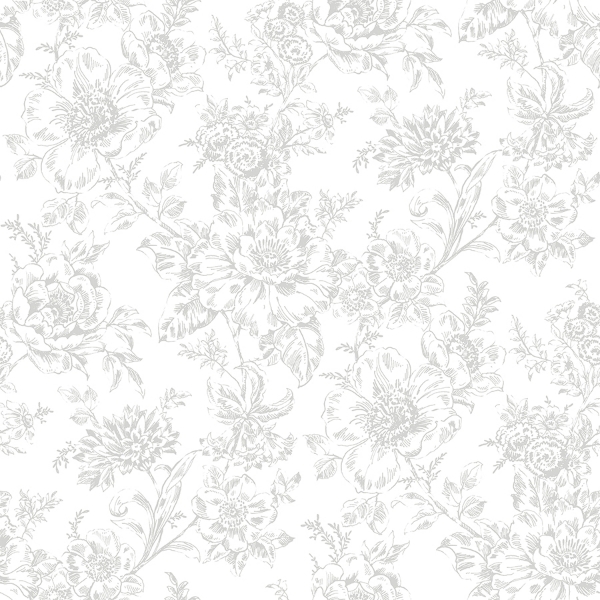 Picture of Wren Peel and Stick Wallpaper - Grey