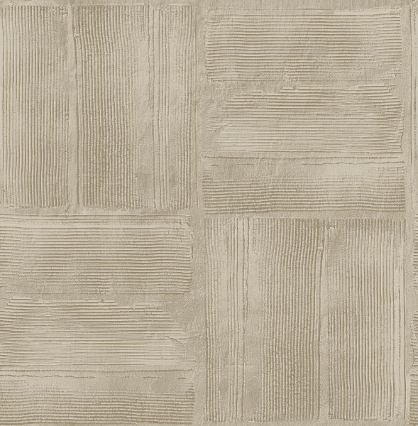 Picture of Dimensional Square Plaster Peel and Stick Wallpaper - Taupe