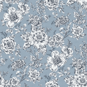 Picture of Winifred Peel & Stick Wallpaper - Blue