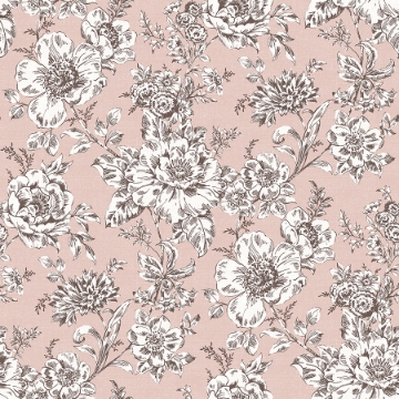 Picture of Winifred Peel & Stick Wallpaper - Pink