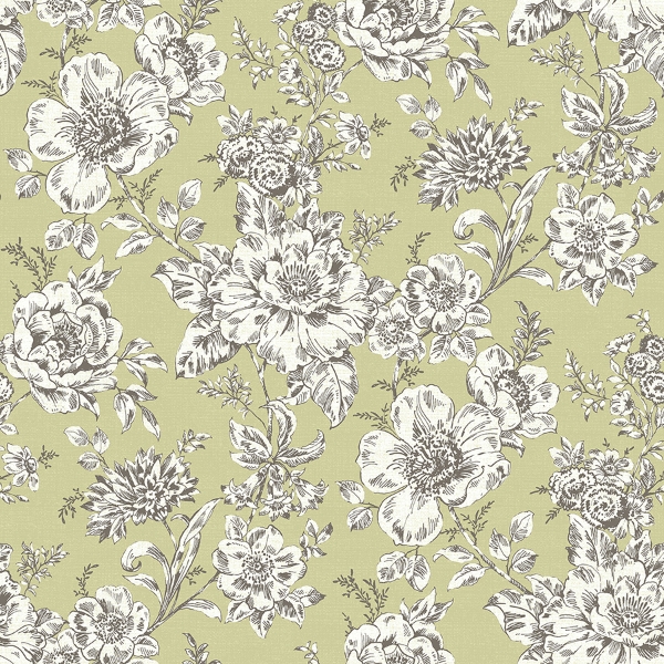 Picture of Winifred Peel & Stick Wallpaper - Green