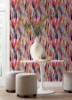 Picture of EttaVee Brushstroke Peel & Stick Wallpaper - Red Multi