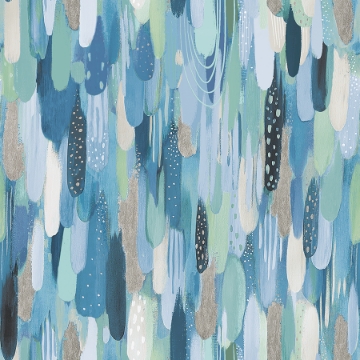 Picture of EttaVee Brushstroke Peel & Stick Wallpaper - Blue & Green